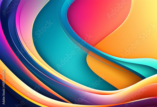 a colorful image of a wave with colorful lines.