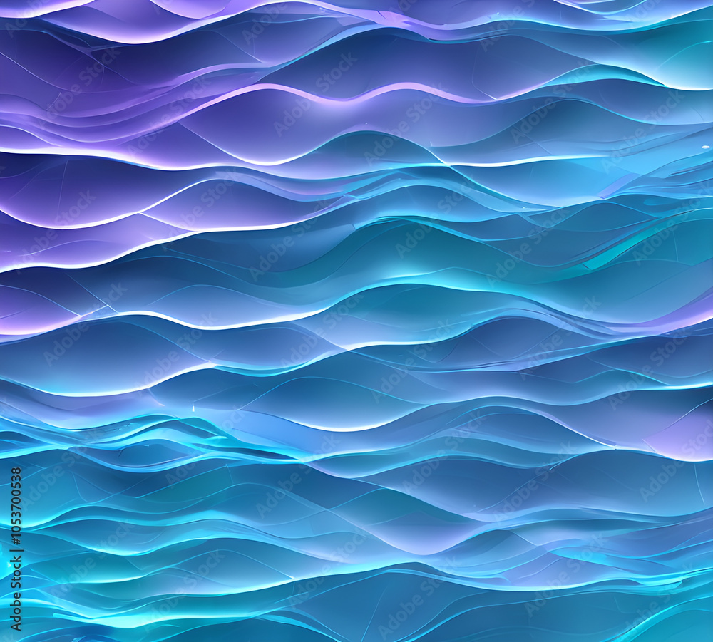 Fototapeta premium Purple Wave background art in dark pink shades.Watercolor drawing.generative ai