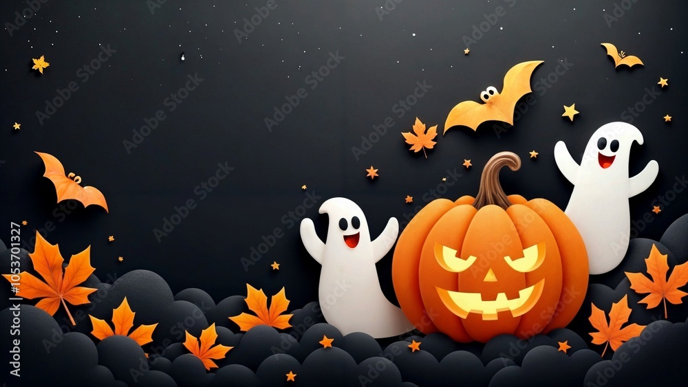Spooky Halloween Night Celebration Background Design Spooky Halloween Night Celebration Background Design