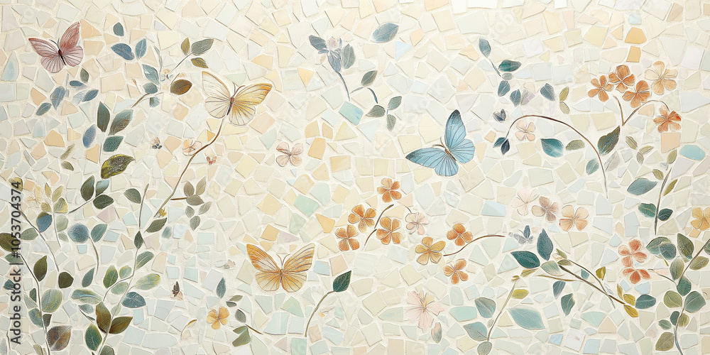 Butterfly Floral Mosaic Butterfly Floral Mosaic