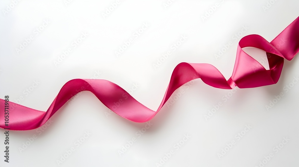 Elegant Pink Ribbon Backdrop for Charity Awareness or Copy Space Elegant Pink Ribbon Backdrop for Charity Awareness or Copy Space