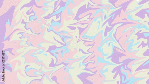 Baby Blue, Lilac, Rose Quartz, Cream gradient background with noise. Abstract wavy liquid background, saturated vivid color blend. Modern design template for poster, banner, brochure, flyer, cover