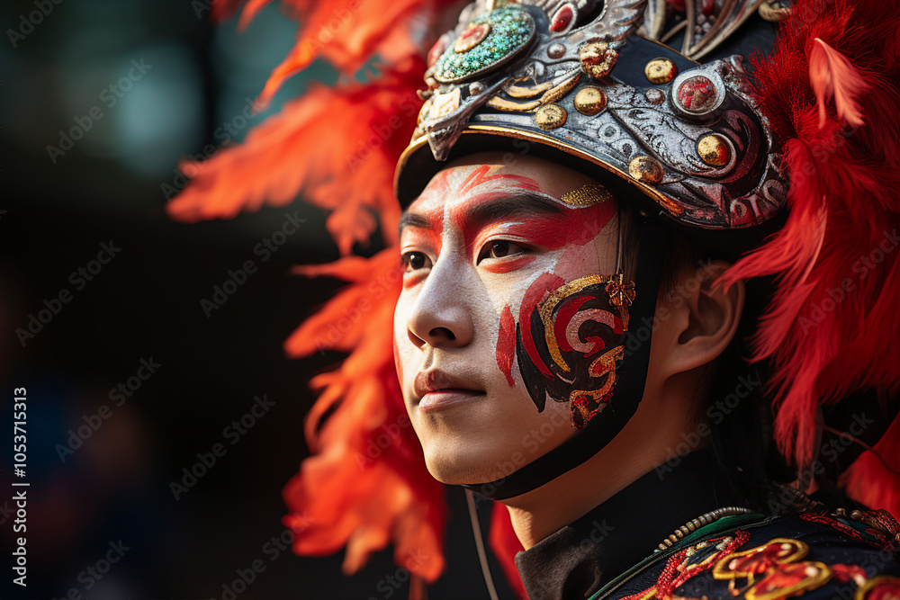 Traditional chinese carnival for new year lunar calendar celebration made with Generative AI tools Traditional chinese carnival for new year lunar calendar celebration made with Generative AI tools