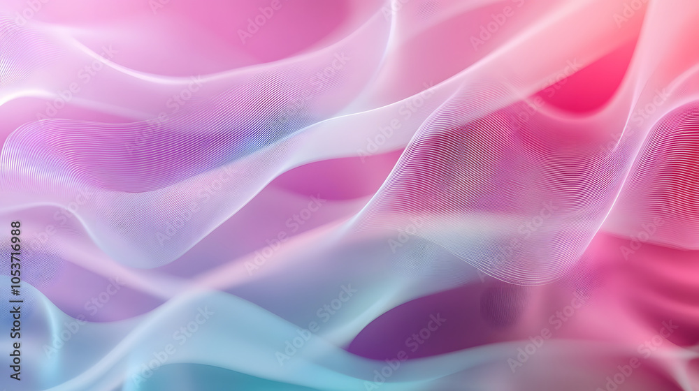 Obraz premium Pastel Abstract Flowing Soundwaves Background