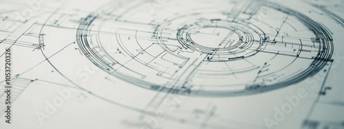 Engineering Blueprint Design, intricate technical drawings, structured layout, precise measurements, ideal for engineering projects, innovative design elements