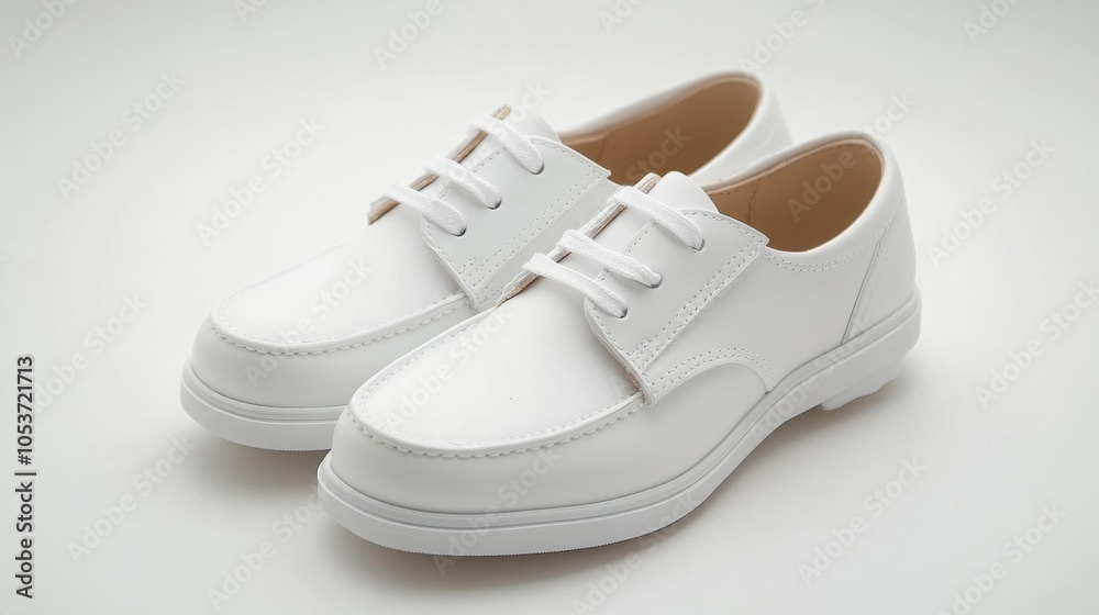 Elegant white formal boy shoes. Elegant white formal boy shoes.