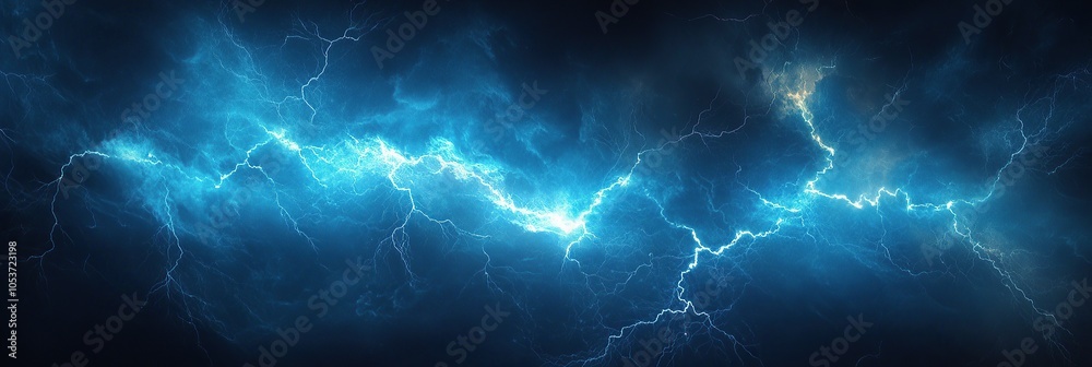 Abstract background with blue lightning and a dark sky Abstract background with blue lightning and a dark sky