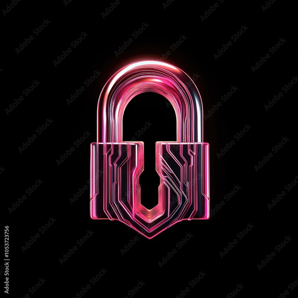 Futuristic Digital Lock Concept Futuristic Digital Lock Concept