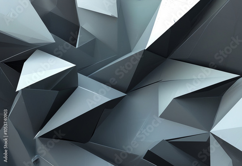 a series of black and white geometric shapes are shown in this image.