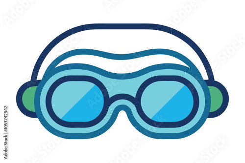 Swimming goggles icon.