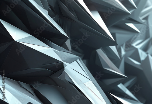 a series of black and white geometric shapes are shown in this image.