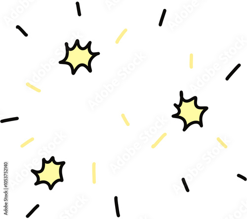 yellow star with glitter for decorate