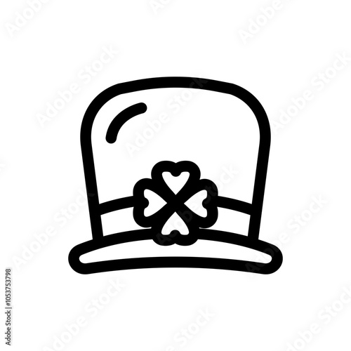 St Patrick Hat outline style