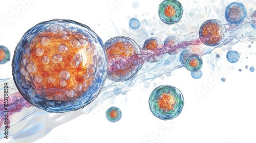  immune cells reacting to a vaccine photo