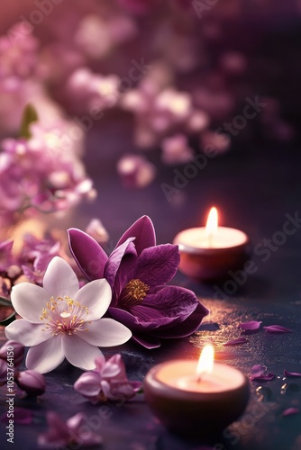 Harmony of light and blossoms in an intimate setting photo