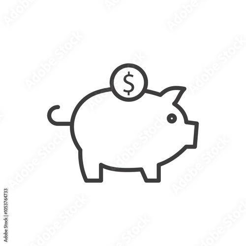 Piggy bank icon