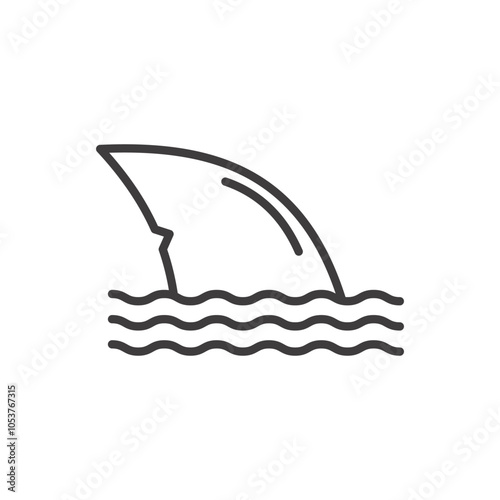 Shark fins icon