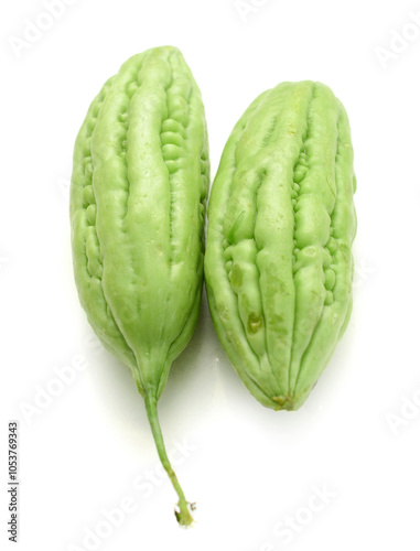 Green Bitter Gourd - stock photo
 photo