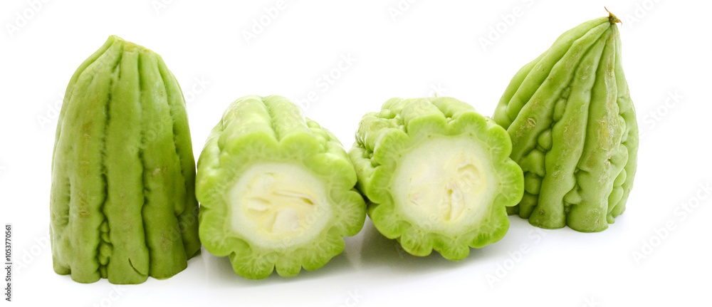 Fototapeta premium Green Bitter Gourd - stock photo