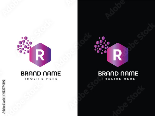 R Letter Leaf Aroplane Logo Design 