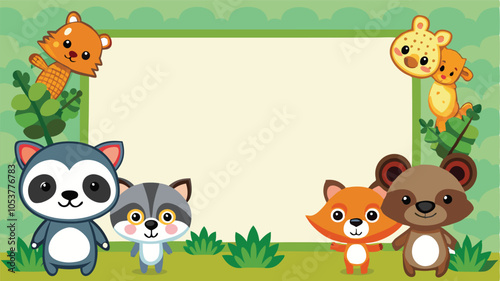 Cute Animal Border Template: Adorable Frames for Creative Projects