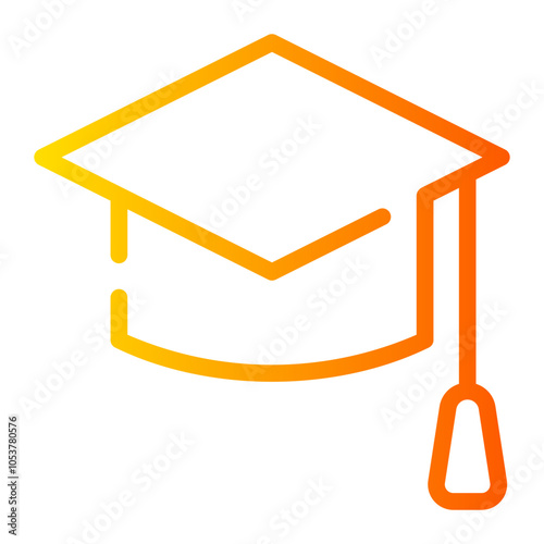 mortarboard gradient icon