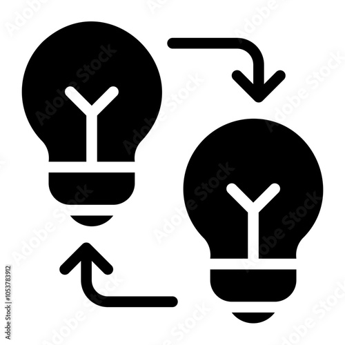 exchange ideas glyph icon