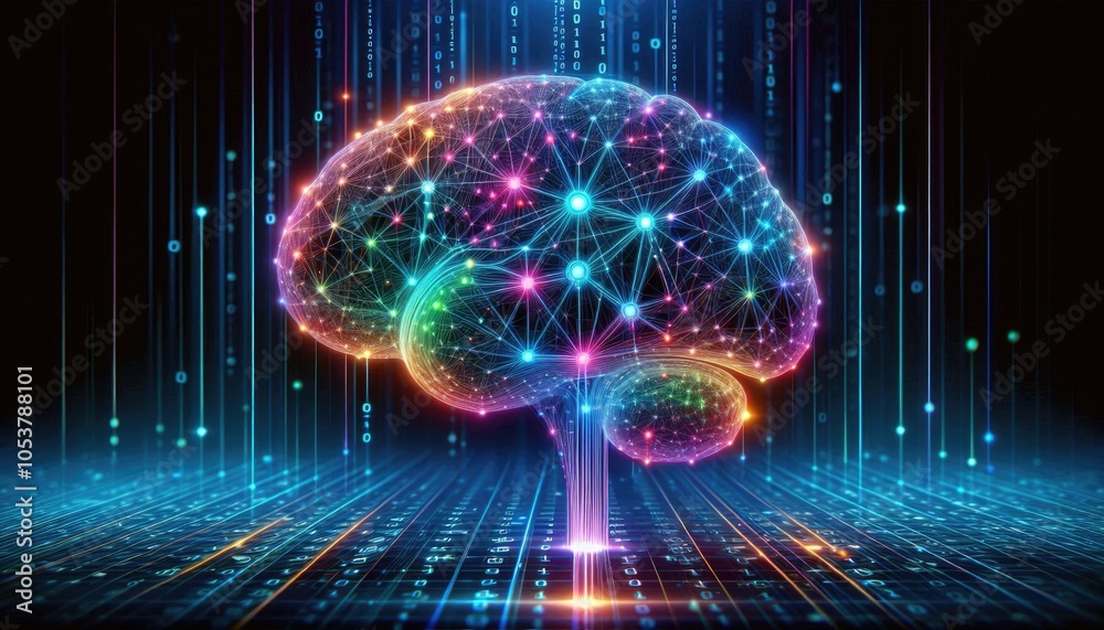High-Quality Abstract Visuals Representing Machine Learning and Neural Networks - Futuristic Digital Art for AI, Deep Learning, Data Processing, and Advanced Technology Concepts