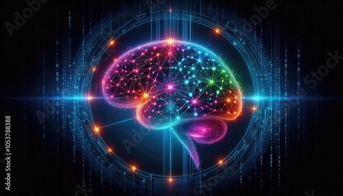 Obraz na płótnie High-Quality Abstract Visuals Representing Machine Learning and Neural Networks - Futuristic Digital Art for AI, Deep Learning, Data Processing, and Advanced Technology Concepts w salonie