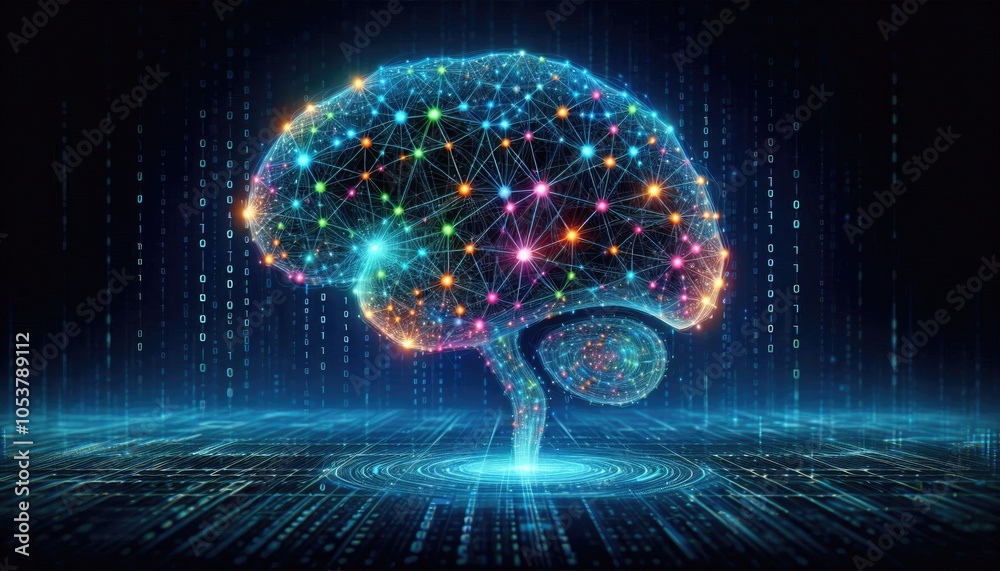 High-Quality Abstract Visuals Representing Machine Learning and Neural Networks - Futuristic Digital Art for AI, Deep Learning, Data Processing, and Advanced Technology Concepts