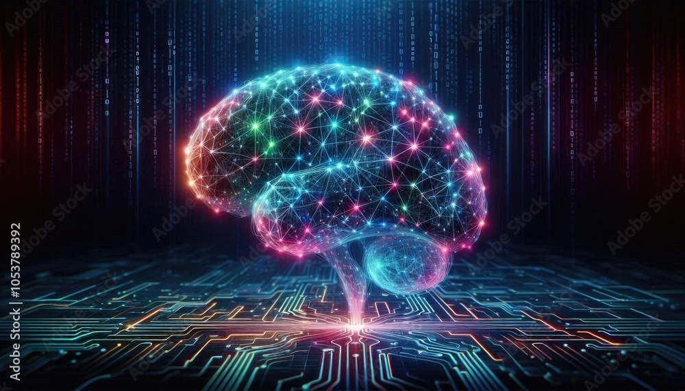 High-Quality Abstract Visuals Representing Machine Learning and Neural Networks - Futuristic Digital Art for AI, Deep Learning, Data Processing, and Advanced Technology Concepts