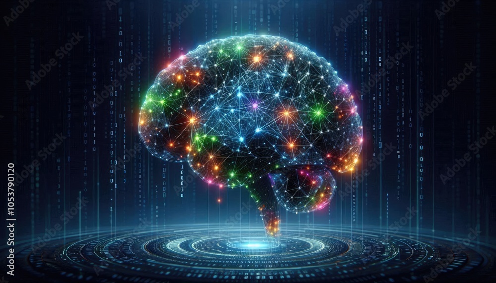 High-Quality Abstract Visuals Representing Machine Learning and Neural Networks - Futuristic Digital Art for AI, Deep Learning, Data Processing, and Advanced Technology Concepts