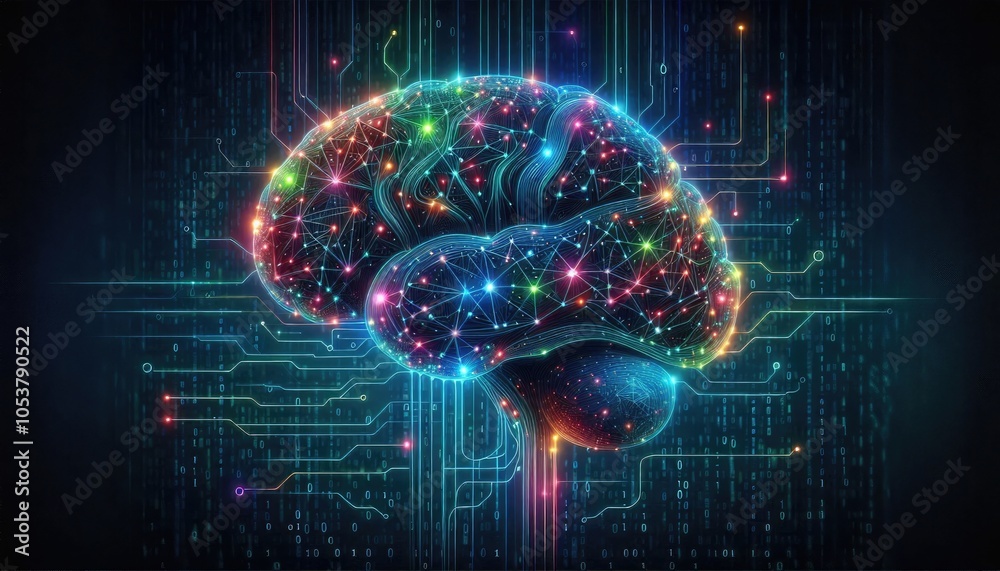 High-Quality Abstract Visuals Representing Machine Learning and Neural Networks - Futuristic Digital Art for AI, Deep Learning, Data Processing, and Advanced Technology Concepts