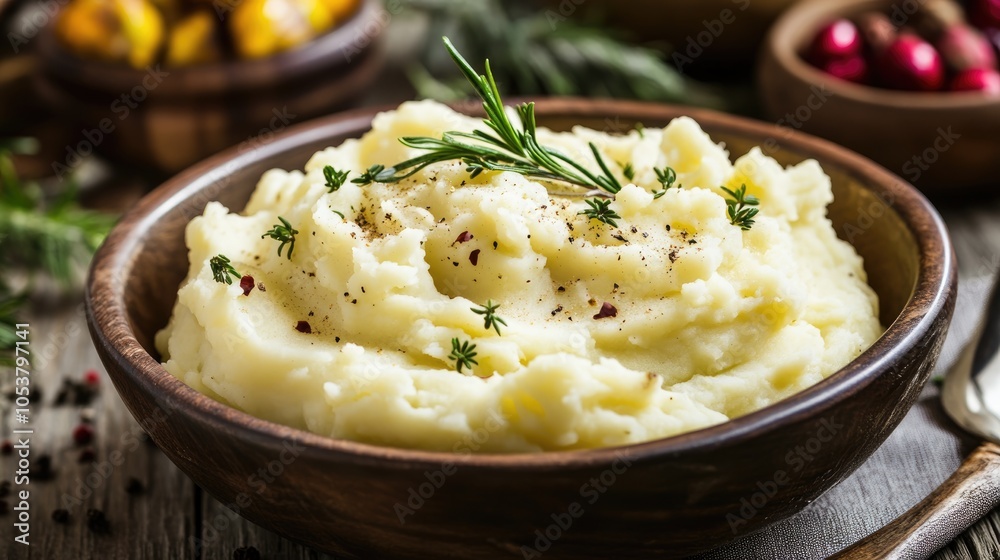 Creamy mashed potatoes perfect for autumn meals and holiday gatherings Creamy mashed potatoes perfect for autumn meals and holiday gatherings