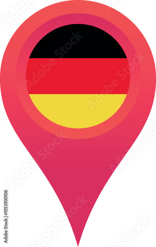 Free Download Germany flag location pin, flag application, Flag on Location Pin, graphic design, map pointer, vector illustration. - GFXLoad