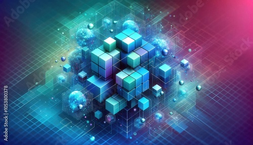 High-Quality Abstract Visuals Representing Machine Learning and Neural Networks - Futuristic Digital Art for AI, Deep Learning, Data Processing, and Advanced Technology Concepts