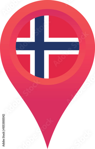 Norway flag location pin, flag application, Flag on Location Pin, graphic design, map pointer, vector illustration. Free Download Norway flag location pin, flag application, Flag on Location Pin, graphic design, map pointer, vector illustration. - GFXLoad