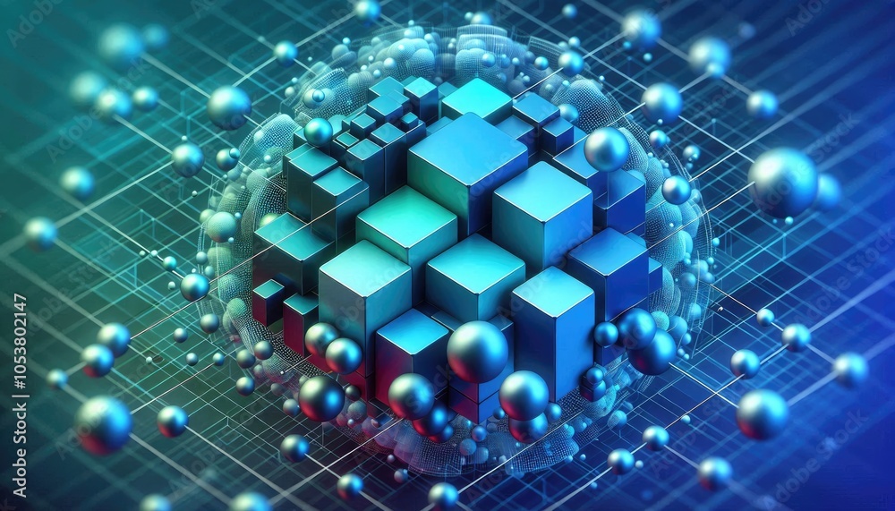 High-Quality Abstract Visuals Representing Machine Learning and Neural Networks - Futuristic Digital Art for AI, Deep Learning, Data Processing, and Advanced Technology Concepts