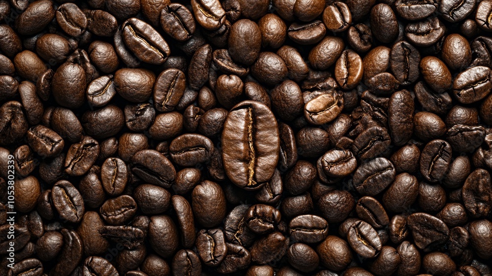 Naklejka premium Close-up of coffee beans
