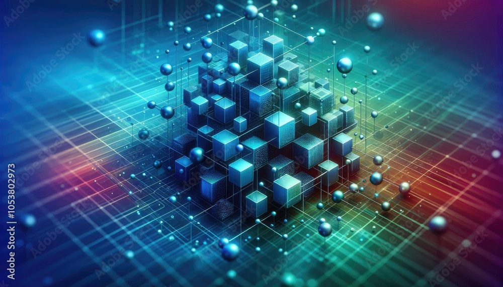 High-Quality Abstract Visuals Representing Machine Learning and Neural Networks - Futuristic Digital Art for AI, Deep Learning, Data Processing, and Advanced Technology Concepts