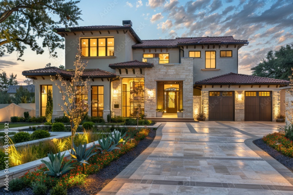 Fototapeta premium Exterior of a modern luxury home