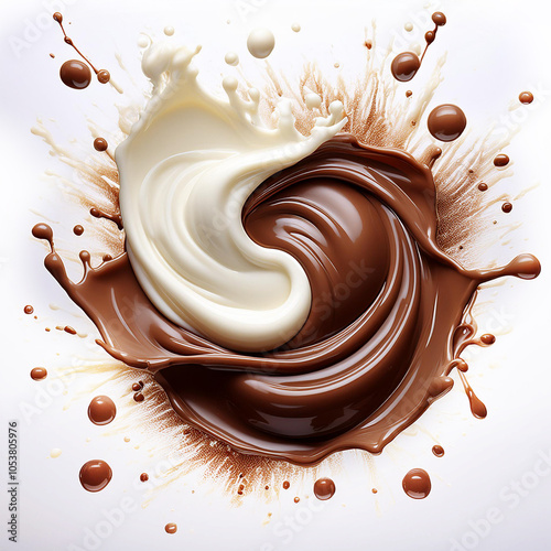 chocolat, lait, aliment, dessert, liquide, bonbon, brun, crême, lait, clapoter, blanc, cacao, fondre, isolé, foncé, verser, bonbon, chaud, tourbillon, délicieux, abstrait, abattre, boire, cœur, fonte, photo