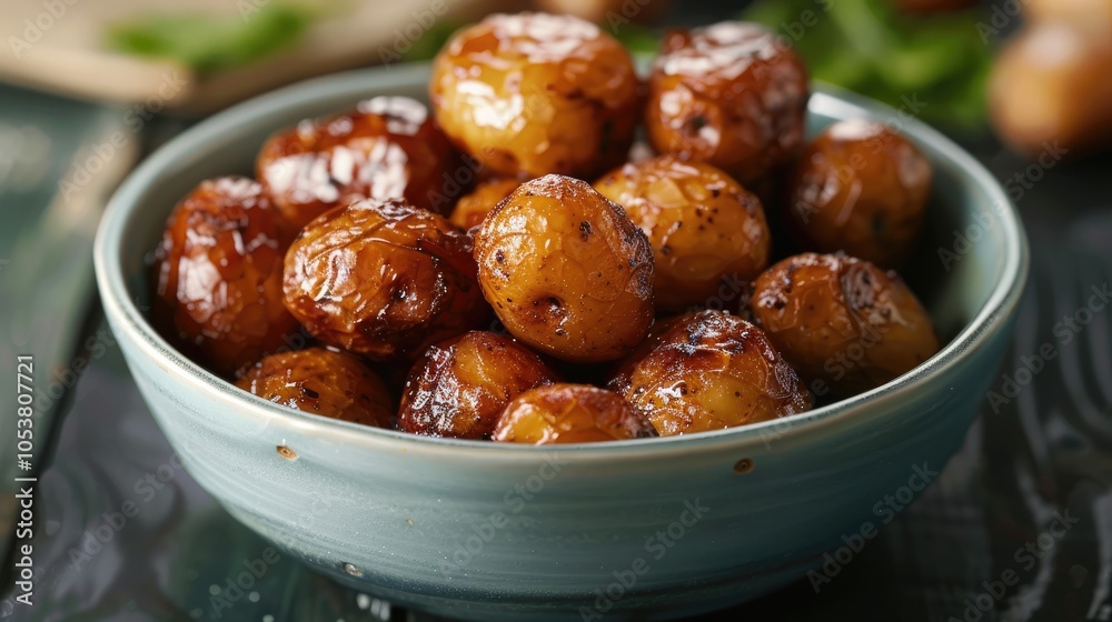 Roasted Young Baby Potato In The Bowl Roasted Young Baby Potato In The Bowl