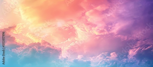 Natural Background Of The Colorful Sky And Cloud During The Time Sunrise And Sunset