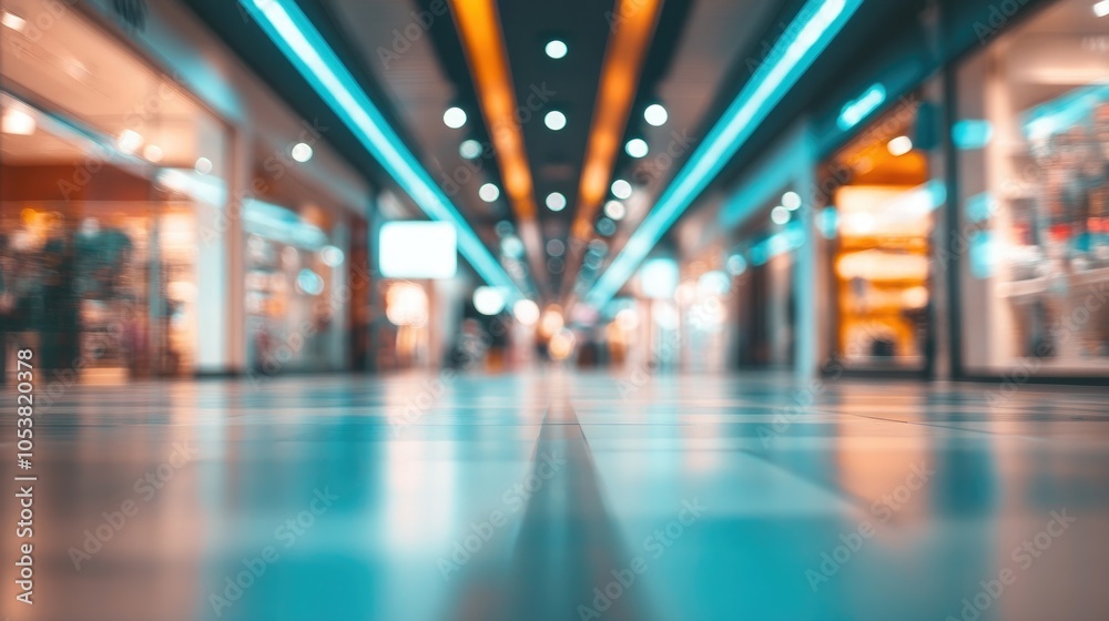 Blurred Interior of a Supermarket and Retail Space in a Shopping Center Blurred Interior of a Supermarket and Retail Space in a Shopping Center