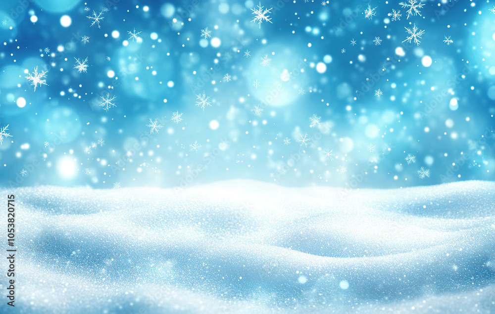 Peaceful Snowfall on a Crisp Winter Day with Sparkling Snowflakes Peaceful Snowfall on a Crisp Winter Day with Sparkling Snowflakes