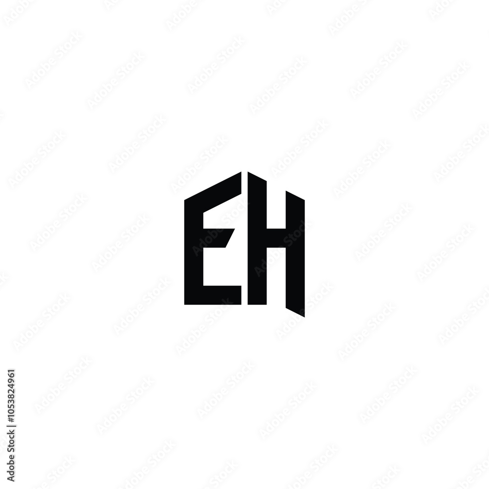 EH monogram logo design letter text name symbol monochrome logotype alphabet character simple logo EH monogram logo design letter text name symbol monochrome logotype alphabet character simple logo