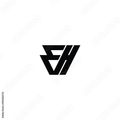 Free Download EH monogram logo design letter text name symbol monochrome logotype alphabet character simple logo - GFXLoad