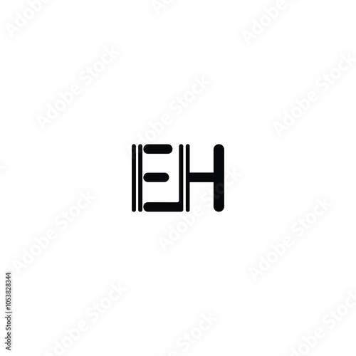 EH monogram logo design letter text name symbol monochrome logotype alphabet character simple logo