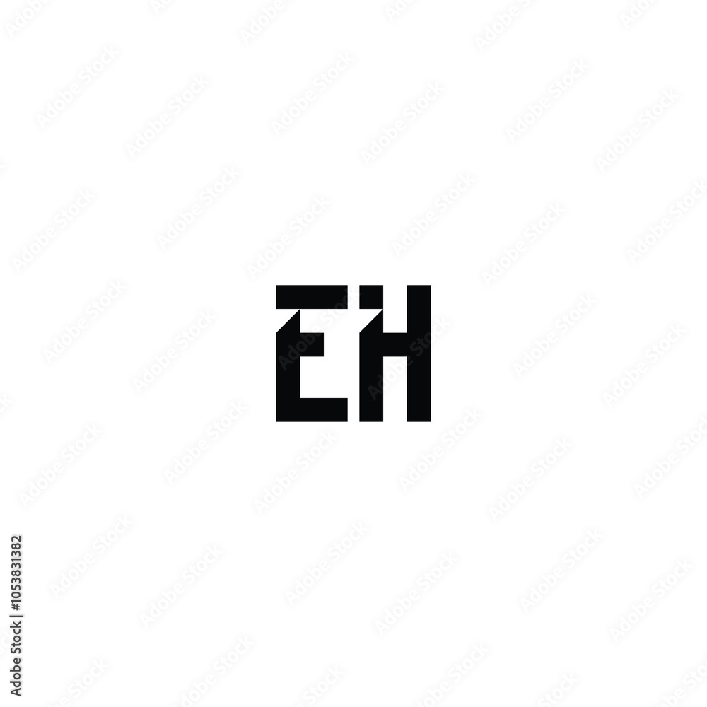 EH monogram logo design letter text name symbol monochrome logotype alphabet character simple logo EH monogram logo design letter text name symbol monochrome logotype alphabet character simple logo
